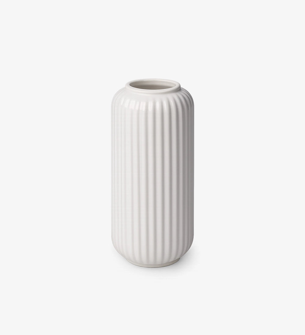 Ribbed Ceramic Flower Vase